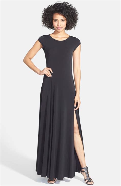 michael kors cap sleeve stretch jersey maxi dress|Stretch Matte Jersey Ruched Dress .